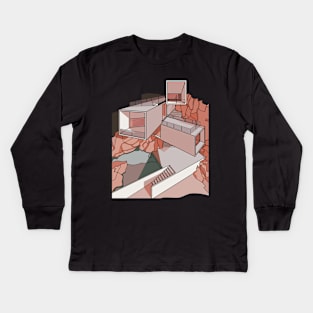 The House on the cliff Kids Long Sleeve T-Shirt